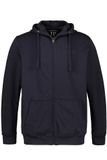 JP 1880 - Heren - Joggingpak loungewear 2-delig hoodie-jack en broek - Donkermarine - Maat 6XL