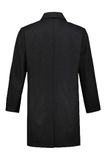 JP 1880 Heren Mantel van Wolmix Waterafstotend Overhemdkraag Antraciet Maat 4XL