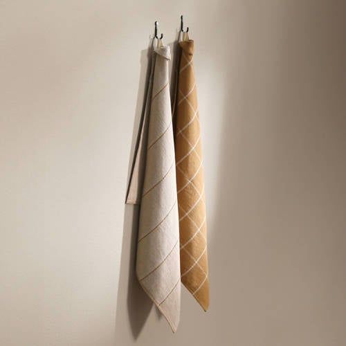 NOUS Living thee/keukendoek geel (2-in-1) (set van 2)