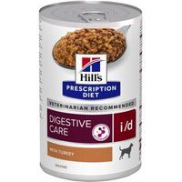 Hill's Prescription Diet i/d natvoer voor honden, volwassen, met kalkoen ter ondersteuning van de spijsvertering 12x360 g