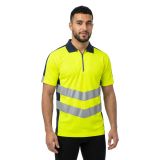 Mascot Safe Supreme Poloshirt 50130-933 - haute visibilité jaune/bleu marine foncé - XL