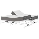 vidaXL Elektrisch Verstelbaar Bedframe Wit 160 x 200 cm Staal