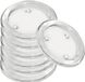 Trend Candles Ronde kaarsenhouder/kaars onderzetter - 30x - glas - 11 cm - voor stompkaarsen tot Dia 8 cm