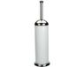 Merkloos WC borstel - RVS - wit - inclusief houder - 40 cm
