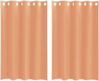 vidaXL Gordijnen Voile met Doorvoertules 2 stuks Terracotta