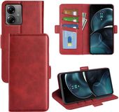 MobyDefend Luxe Wallet Book Case voor Motorola Moto G14 - Rood