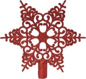 Decoris Piek sneeuwvlok 20,5x19cm kerstrood