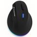 BLUESTORK Souris ergonomique pour droitier - 2,4 GHz + Bluetooth - Bouton bleu, 4800 DPI - Noir