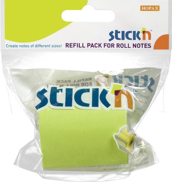 Stick'n Roll note - 50mmx10m - Navulling - Neon groen