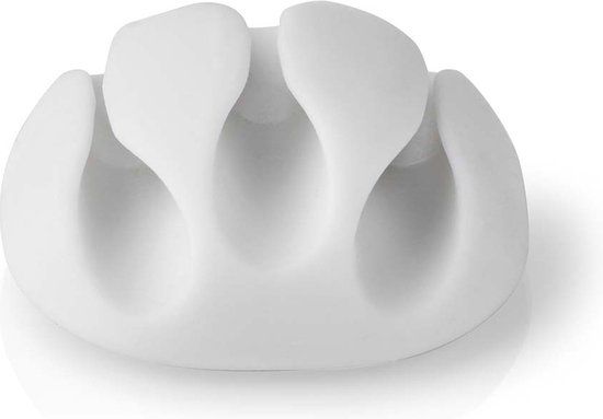 Nedis Kabelmanagement - Kabelclip - Click & Go - 4 Stuks - 3 Sleuven - Wit