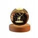 Jelonek BOULE DE VERRE 3D-LAMPE DE NUIT 6cm, alimenté par USB, pour CHAMBRES D'ENFANTS