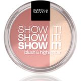 Gabriella Salvete Show It! Blush & Highlighter - Kompaktní Tvářenka S Rozjasňovačem 9 G