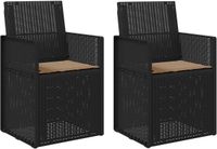 vidaXL Tuinstoelen 2 st Antracietkleurig en taupe PP
