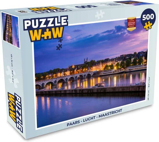 MuchoWow Puzzel Paars - Lucht - Maastricht - Legpuzzel - Puzzel 500 stukjes