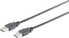 1x USB-A aansluitkabel, 2.0, zwart, 5m