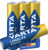 Varta AAA Alkaline Batterijen - 4 stuks