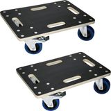 ECD Germany Set van 2 meubelwielen 35 x 50 cm met parkeerrem