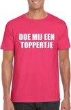 Bellatio Decorations Doe mij een Toppertje shirt roze voor heren XL