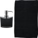 MSV Tapis de bain antidérapant - Bologna - 45 x 70 cm - Noir