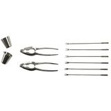 Saveur et Dégustation KU6098 Ustensile à Crustacés 10 Pièces Acier Inoxydable 17,5 x 4,6 x 26 cm