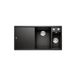 BLANCO AXIA III 6 S Silgranit spoelbak, 1000x510 mm, met draaiknopbediening en accessoires, zwart