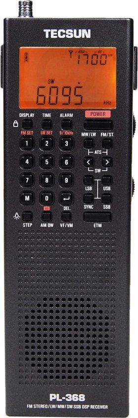 Tecsun PL-368 PLL World Band Reciever - Black