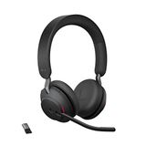 Jabra Evolve2 65 Draadloze Headset – Microsoft Teams-gecertificeerde Stereokoptelefoon met Noise Cancelling en Lange Batterijduur – USB-A Bluetooth Adapter – USB-A (Microsoft Teams) Zwart