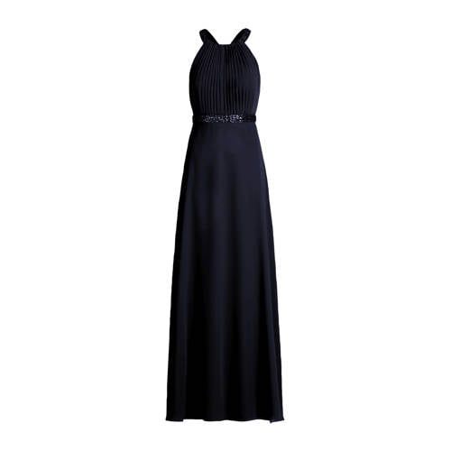 Vera Mont Satijnen Halter Maxi Jurk - Donkerblauw