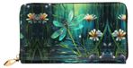 Merkloos Lederen Portemonnee voor Vrouwen, Bifold Clutch met Creditcardhouders