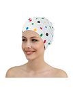 Fashy Women's Shower Cap White with Colorful Dots