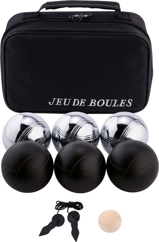 Buffalo Jeu de boules set - 6 stuks - Staal - Voor kinderen en volwassenen