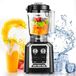 Merkloos Blender - Professionele Blender - 2200 W Motorvermogen - Glazen Kan - 3 Functies - Smoothies, Shakes & IJs Vergruizen - Zwart