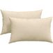 Coussin de canapé 2 pcs crème 50 x 30 cm tissu