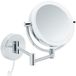 Miroir de maquillage LED avec conception rotative à 360°, adapté au montage mural et avec fonction de gradation (grossissement 3x/7x)