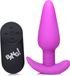 Bang! XR Brands Vibrating Silicone Butt Plug with Remote Control purple