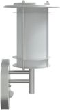 VidaXL Lampes d'extérieur 2 pièces avec capteurs acier inoxydable argenté