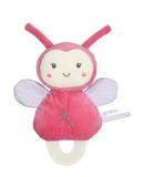 GIPSY Toys – lieveheersbeestje – serie "Bamboo" – 17 cm S/kaart – roze en beige en grijs – 1e leeftijd