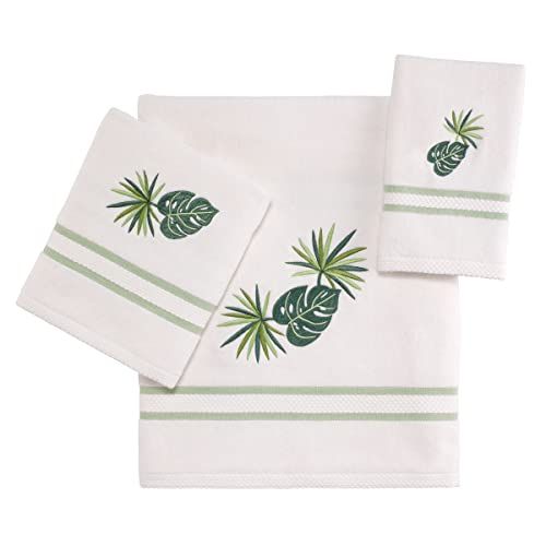 Avanti Linens Viva Palm - Handdoekenset - 3-delig - Wit