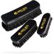 Brosse d'intérieur - Brosse de voiture - Set de 3 - Crin de cheval et plastique - Pour cuir, textile et Alcantara