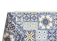 BIANCHERIAWEB Tafelkleed voor keuken en woonkamer, motief Amalfi, gemaakt in Italië, tafelkleed van 100% katoen, 90 x 90 cm