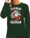Bellatio Decorations Northpole Foute Kerst sweater / kersttrui roulette groen voor dames - L
