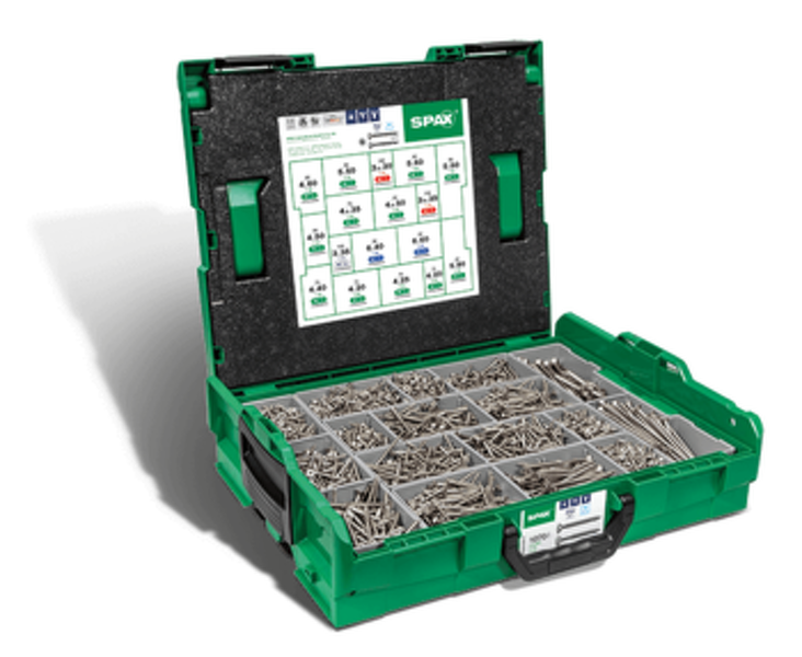 SPAX Schroevenset - 17 Afmetingen - RVS A2 - 1065 stuks