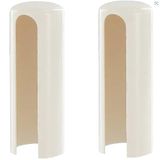 cyclingcolors 2 x afdekkap scharnier raam deur bussen kunststof buisafdekking 15 mm wit lengte 98 mm kunststof