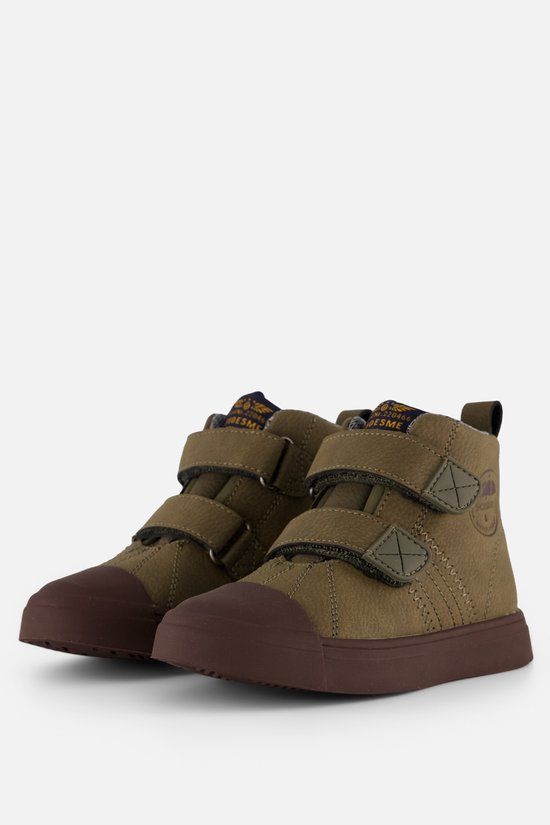 Shoesme Donkergroene Water-Proof Bootie - Sneakers Kinderen - Jongens - Green - Leer - Maat 24