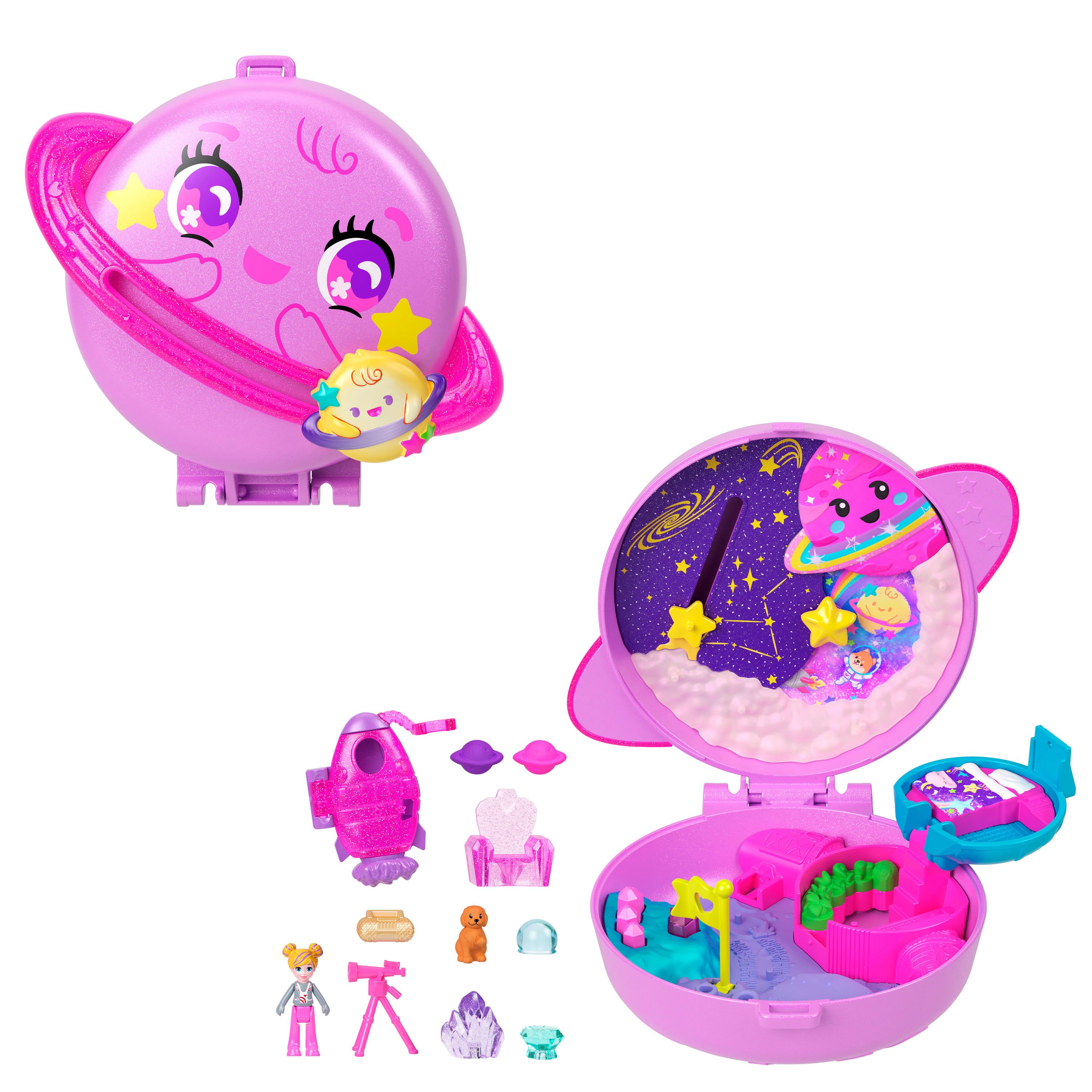 Polly Pocket Planeet Polly Compacte Speelset met 1 micropop en puppy