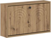 vidaXL Schoenenkast ALKMAAR Wandmontage Hout Artisanaal eiken 71 x 17 x 43 cm