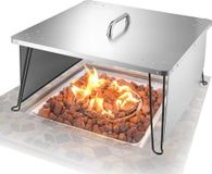 StarTech Vuurkorf Vuurkorf met deksel, geschikt voor buiten, 645x645x370mm - Hittebestendige deksel voor vuurkorf - Beschermkap voor vuurkorf, geschikt voor buiten gebruik