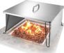 StarTech Vuurkorf Vuurkorf met deksel, geschikt voor buiten, 645x645x370mm - Hittebestendige deksel voor vuurkorf - Beschermkap voor vuurkorf, geschikt voor buiten gebruik