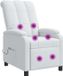 vidaXL Fauteuil Blanc Tissu
