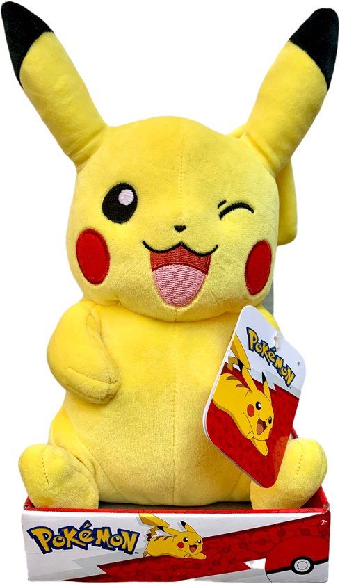 Pokémon Pikachu Pluche Knuffel 30 cm Wave 7 - Geel - Pluche